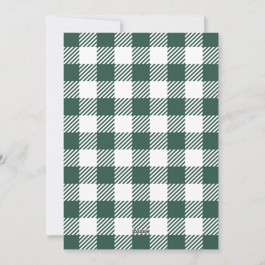 Carte de vœux photo avec écriture verte joyeuse (Dos)