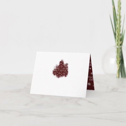 Carte de vœux photo avec lavis d'aquarelle Joyeux (Dos)