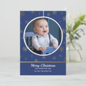 Carte de vœux photo avec ornement de fêtes (Debout devant)