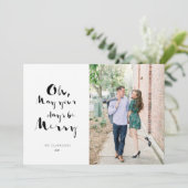 Carte de vœux photo avec stylo à encre (Debout devant)