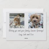 Carte de vœux photo avec texte de saison (Dos)
