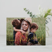 Carte de vœux photo avec texte moderne pour Joyeus (Debout devant)