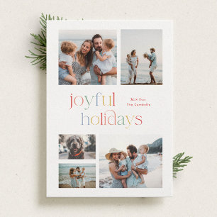 Carte de vœux photo avec typographie joyeuse et co