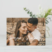 Carte de vœux photo avec typographie moderne (Debout devant)