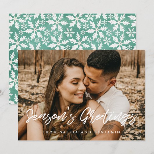 Carte de vœux photo avec typographie moderne (Devant / Derrière)