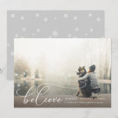 Carte de vœux photo Believe (Devant / Derrière)