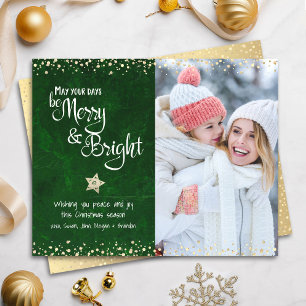 Carte de vœux photo Budget Vert Jours Joyeux et Lu