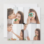 Carte de vœux photo collage moderne pour la fête d (Dos)