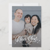 Carte de vœux photo Cool Flakes Bonne Année (Devant)