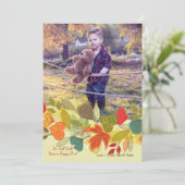 Carte de vœux photo d'automne (Debout devant)