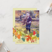 Carte de vœux photo d'automne (Devant/Arrière en situation)