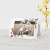 Carte de voeux photo de baies congelées (Fleur jaune)