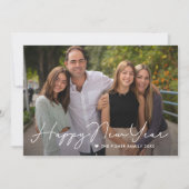 Carte de vœux photo de bonne année simplement écri (Devant)