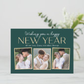Carte de vœux photo de collage Nouvel An modifiabl (Debout devant)