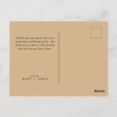 CARTE DE VŒUX PHOTO DE FÊTE | Point Minimal Modern (Dos)