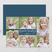 Carte de vœux photo de fêtes avec tourbillons - Ma (Devant / Derrière)