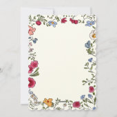 Carte de vœux photo de fêtes florales dessinées à (Dos)