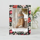 Carte de vœux photo de fêtes moderne Floral (Debout devant)