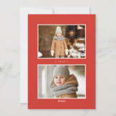 Carte de vœux photo de fêtes moderne Floral (Dos)