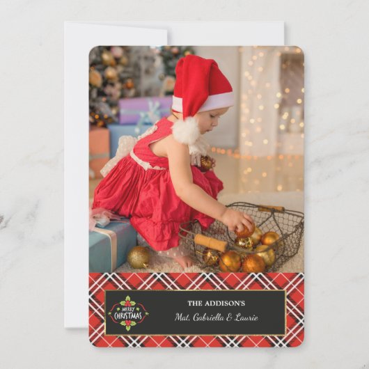 Carte de voeux photo de jour férié (Devant)