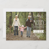 Carte de voeux photo de jour férié avec bannière e (Devant)