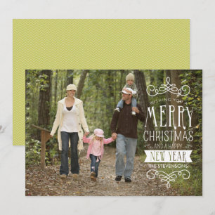 Carte de voeux photo de jour férié avec bannière e