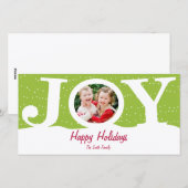 Carte de vœux photo de Joy Holiday (Devant / Derrière)