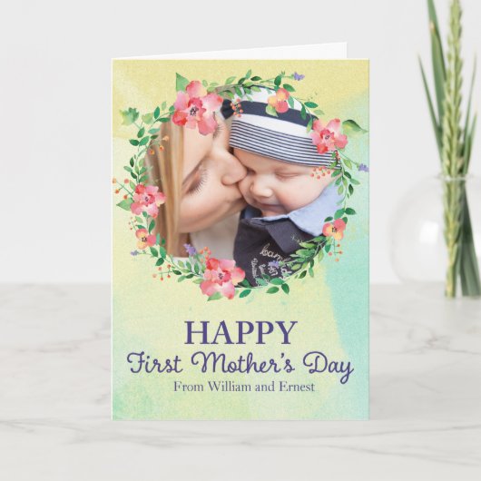 Carte de voeux photo de la Fête des mères (Devant)