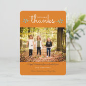 Carte de voeux photo de la saison d'automne de Tha (Debout devant)