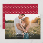 Carte de vœux photo de la vie est belle (Devant / Derrière)