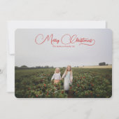 Carte de vœux photo de Noël 2024 Charmant Script (Devant)