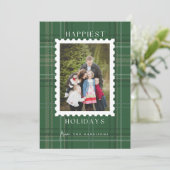 Carte de vœux photo de Noël à carreaux Tartan pour (Debout devant)