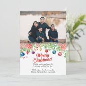 Carte de vœux photo de Noël à l'aquarelle (Debout devant)