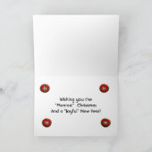 Carte de voeux photo de Noël à rayures modernes (Intérieur)