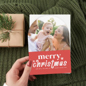 Carte de vœux photo de Noël Arch Retro