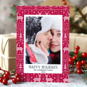 Carte de vœux photo de Noël avec pull moche Joyeus