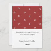 Carte de vœux photo de NOEL botanique ornée (Dos)