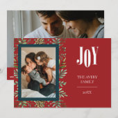 Carte de vœux photo de Noël Cerise (Devant / Derrière)