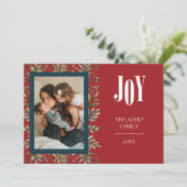 Carte de vœux photo de Noël Cerise de Noël (Debout devant)