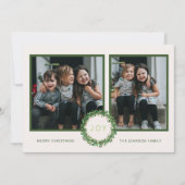 Carte de vœux photo de Noël Couronne de joie (Devant)