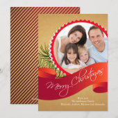 Carte de vœux photo de Noël élégante (Devant / Derrière)