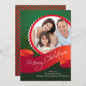 Carte de vœux photo de Noël élégante (Devant / Derrière)