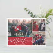 Carte de vœux photo de Noël Jour le plus joyeux 3 (Debout devant)