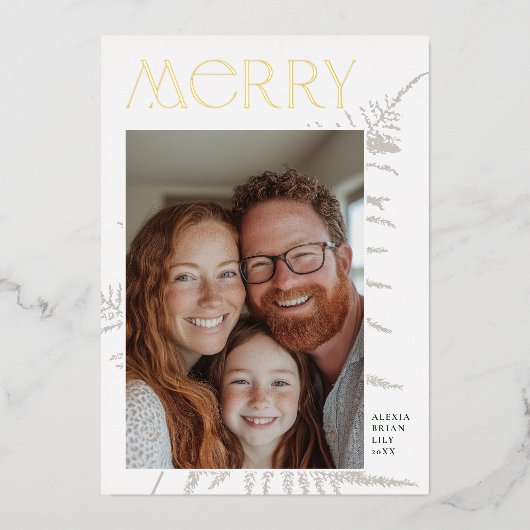 Carte de vœux photo de Noël Joyeux Noël (Recto)