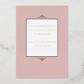 Carte de vœux photo de Noël | Lettre en feuille mé (Verso)