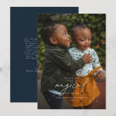 Carte de vœux photo de Noël magique avec des étoil (Devant / Derrière)