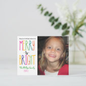 Carte de vœux photo de Noël MERRY & BRIGHT (Debout devant)