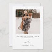 Carte de vœux photo de Noël moderne | Carte de fêt (Dos)
