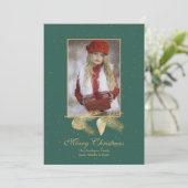 Carte de voeux photo de Noël Pine d'hiver (Debout devant)