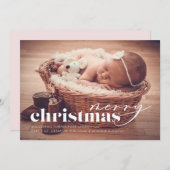 Carte de vœux photo de Noël pour l'arrivée (Devant / Derrière)